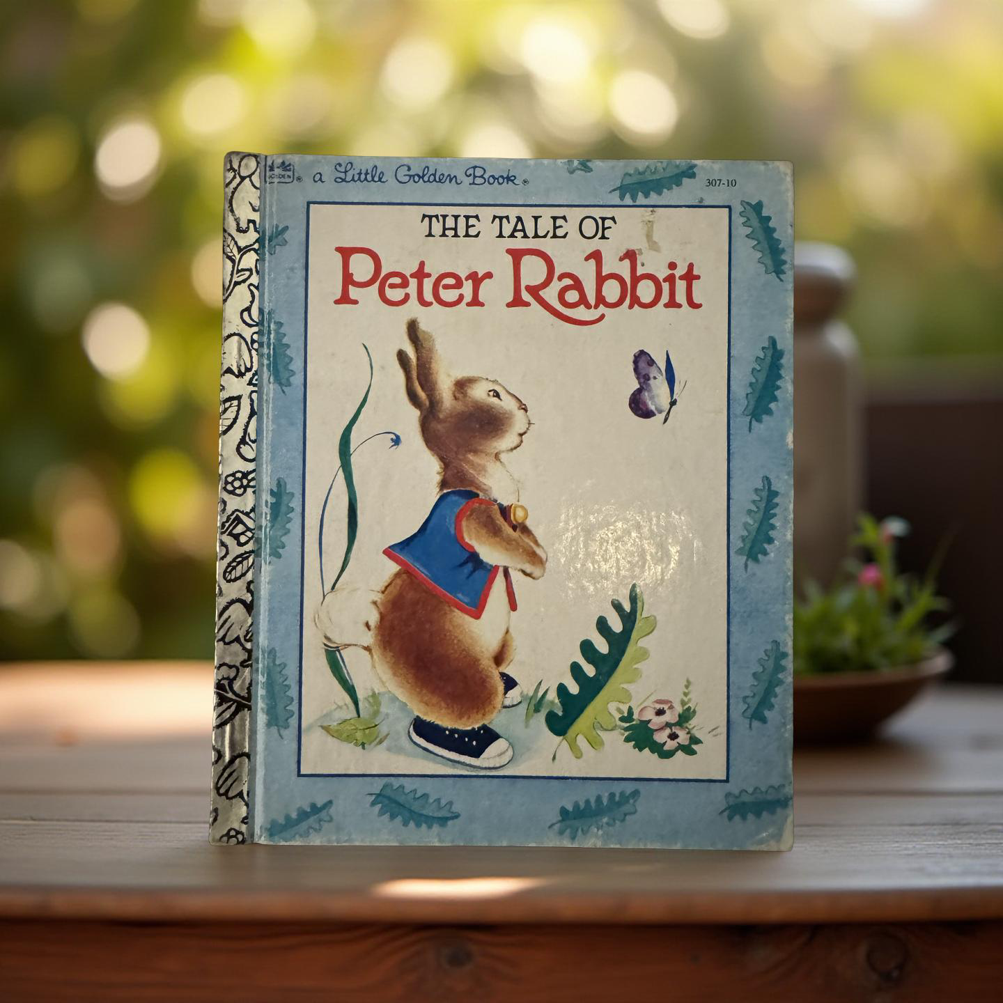 Front cover of The Tale of Peter Rabbit Little Golden Book adapted from Beatrix Potter with classic bunny illustrations