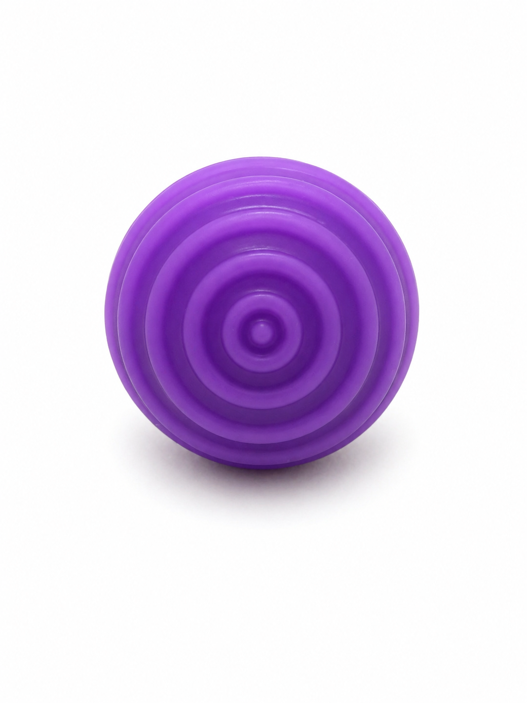 Purple ripple textured silicone fidget ring with circular ridges