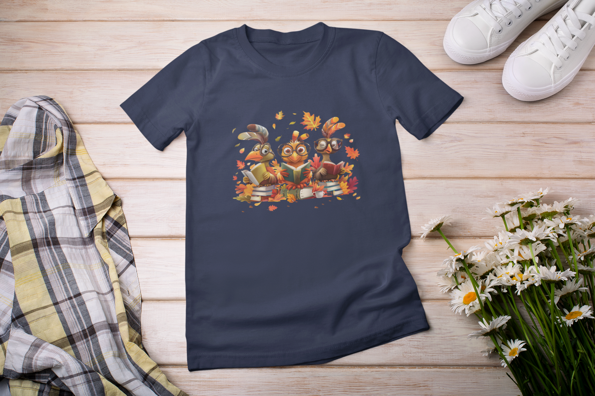 Short-Sleeve T-Shirt: Reading Turkeys