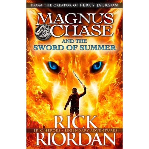 Cover of The Sword of Summer by Rick Riordan Magnus Chase fantasy novel based on Norse mythology