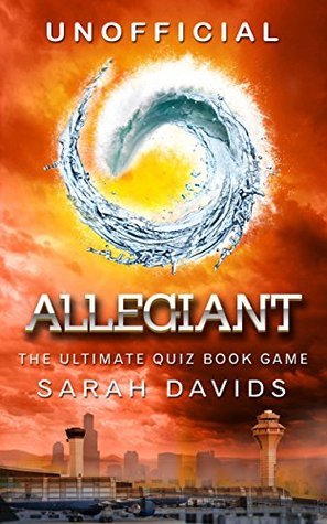 Front cover of Allegiant by Veronica Roth, featuring a fiery water design symbolizing transformation against a cloudy background