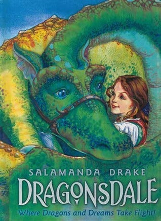 Dragonsdale by Salamanda Drake displayed on a bookshelf.