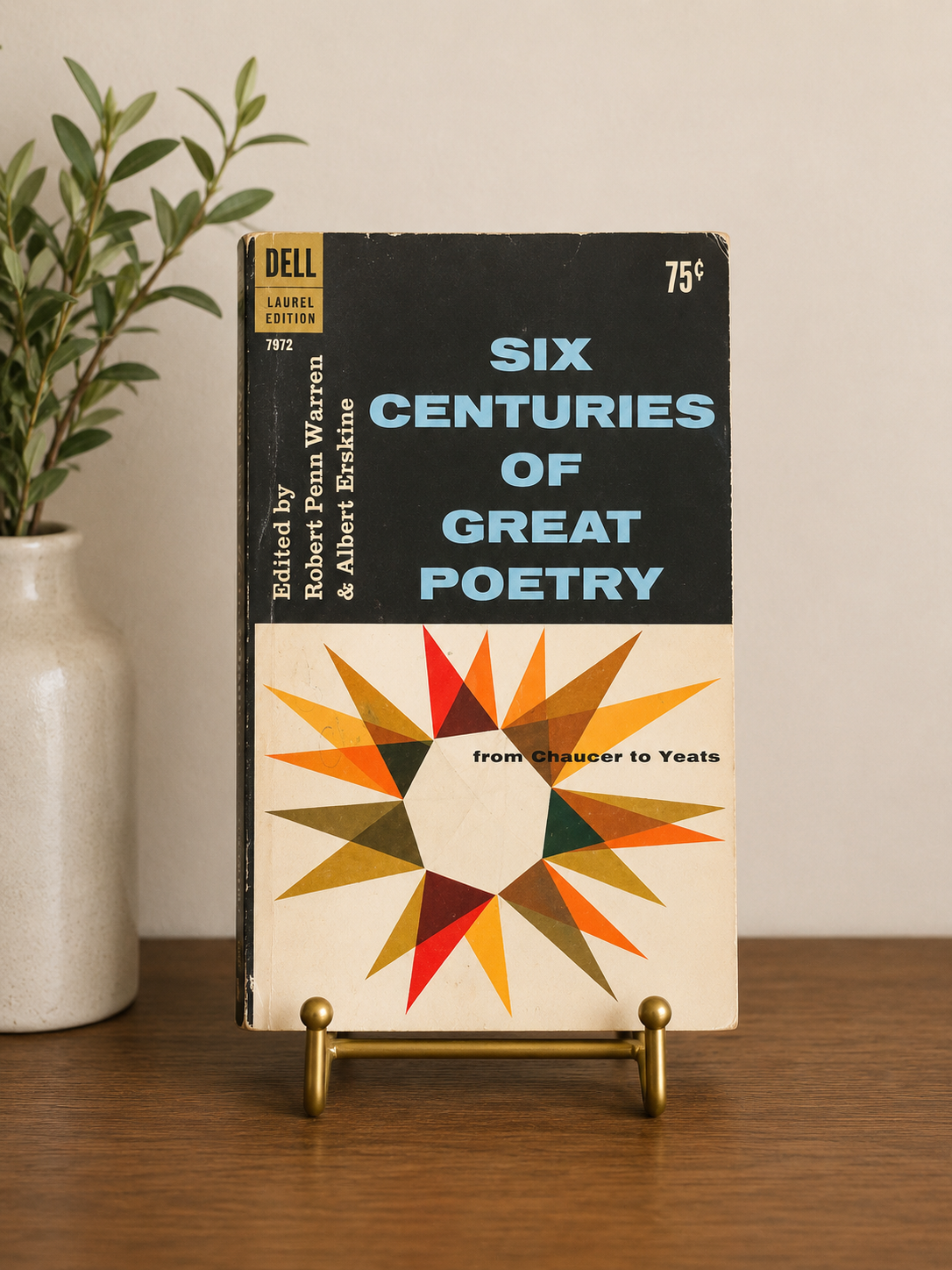 Vintage Dell Laurel Edition paperback of Six Centuries of Great Poetry edited by Robert Penn Warren and Albert Erskine