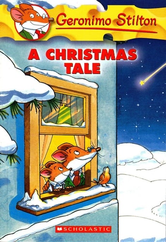 Front cover of A Christmas Tale by Geronimo Stilton displayed on a bright background, colorful children’s holiday adventure book