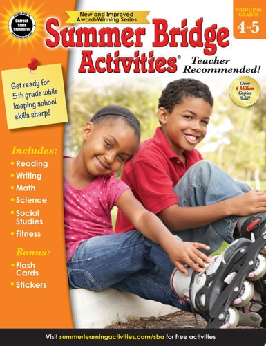 cover of Summer Bridge Activities, Grades 4–5 educational workbook for summer reading and math practice
