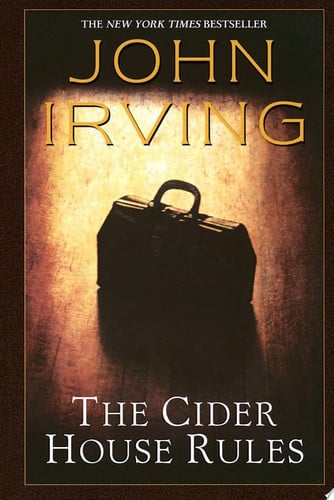 The Cider House Rules by John Irving, an acclaimed literary fiction novel set in rural Maine.