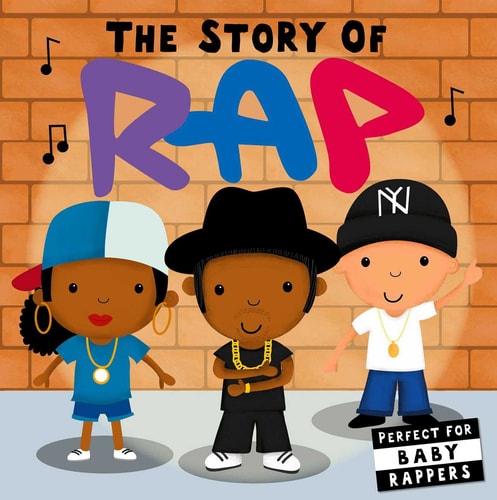 Cover of The Story of Rap by Silver Dolphin Books, an interactive children's nonfiction book exploring the history of rap and hip-hop, influential artists, music, culture, and creative expression.