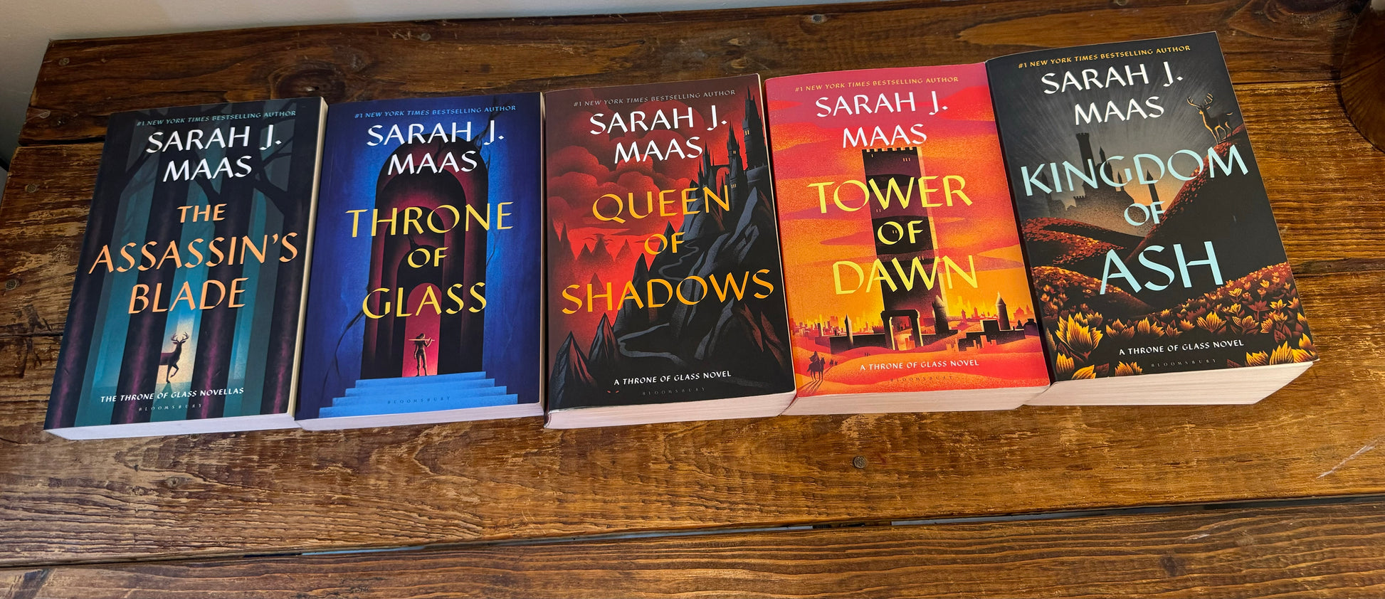 Throne of Glass Book Bundle by Sarah J. Maas (5 Books, Paperback, Excellent Condition)