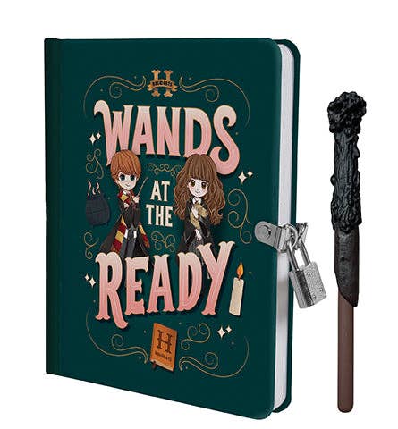 Journal: Harry Potter Wands at the Ready Lock & Key Diary