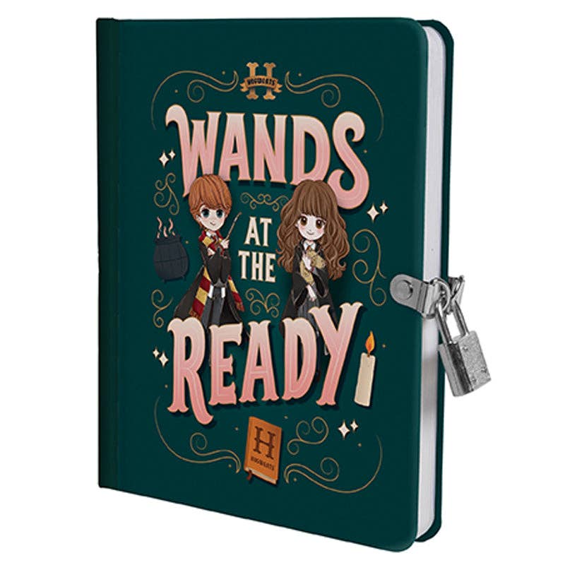 Journal: Harry Potter Wands at the Ready Lock & Key Diary