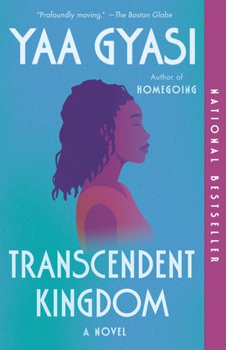 Transcendent Kingdom by Yaa Gyasi, literary fiction novel exploring grief, addiction, mental health, faith, family, and identity