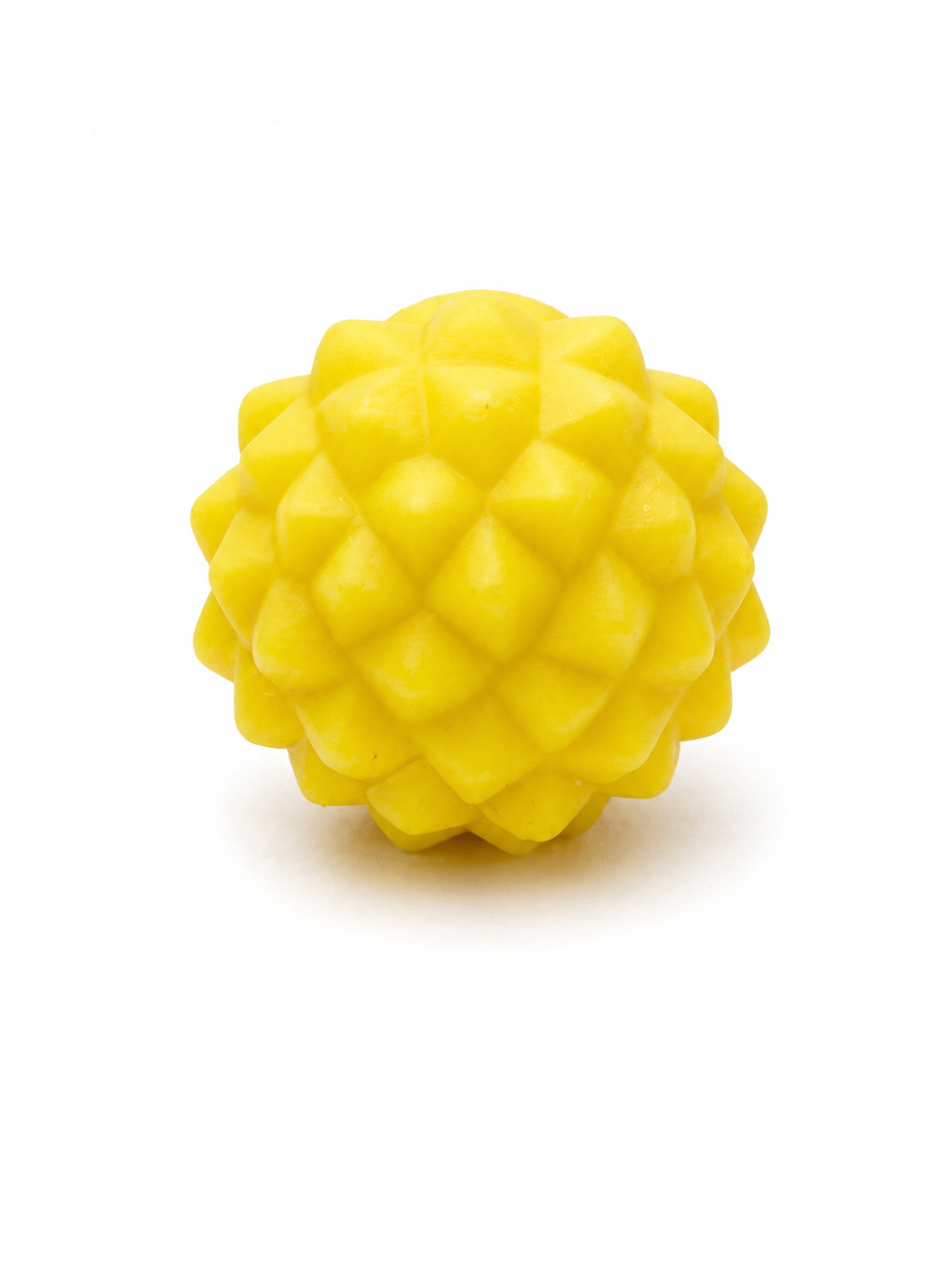 Yellow faceted silicone fidget ring with geometric tactile design
